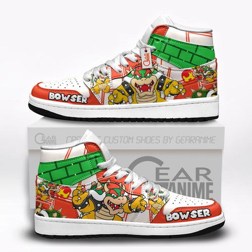 Bowser High-Top Sneakers Custom Super Mario Custom Shoes