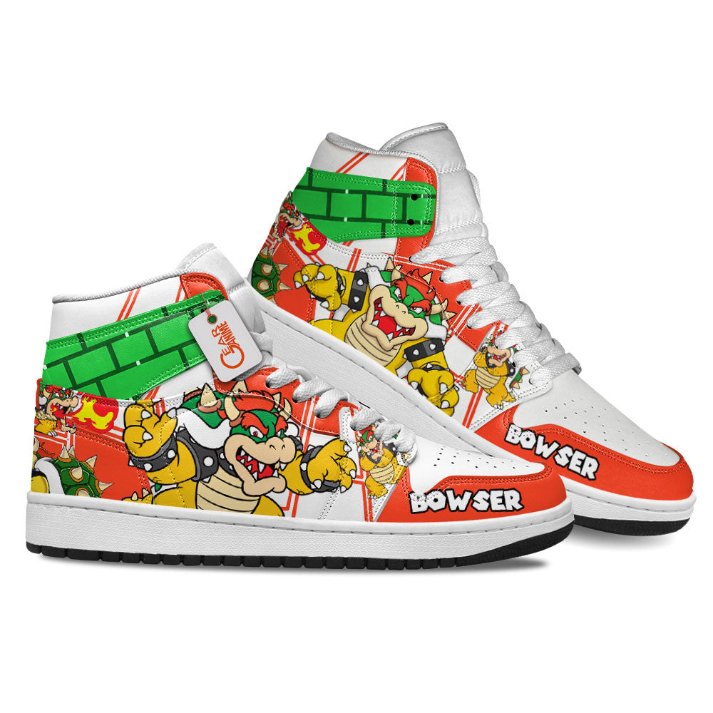 Bowser High-Top Sneakers Custom Super Mario Custom Shoes