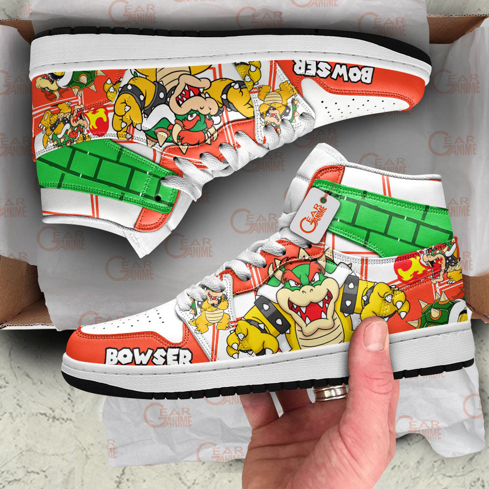 Bowser High-Top Sneakers Custom Super Mario Custom Shoes