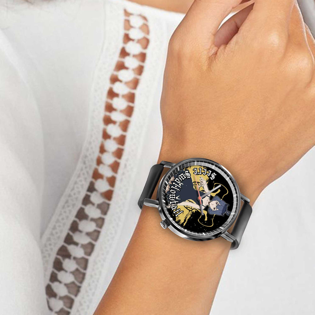 Secre Swallowtail Leather Band Wrist Watch