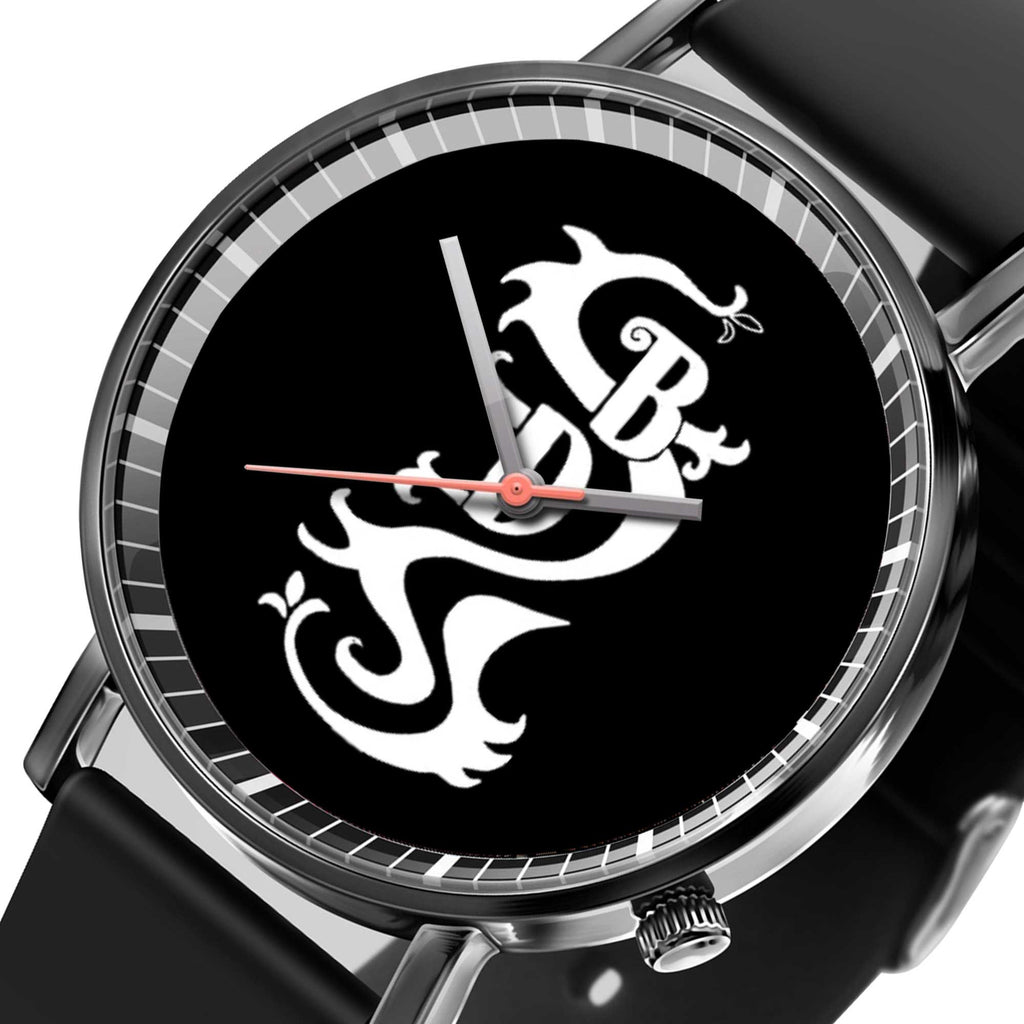 Black Dragon Leather Band Wrist Watch