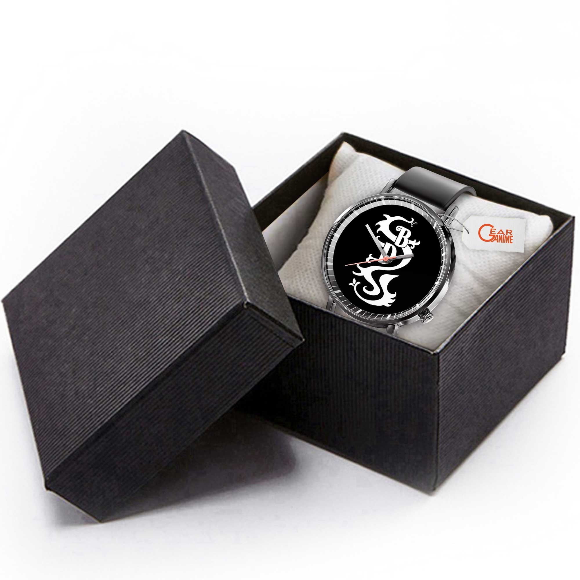 Black Dragon Leather Band Wrist Watch