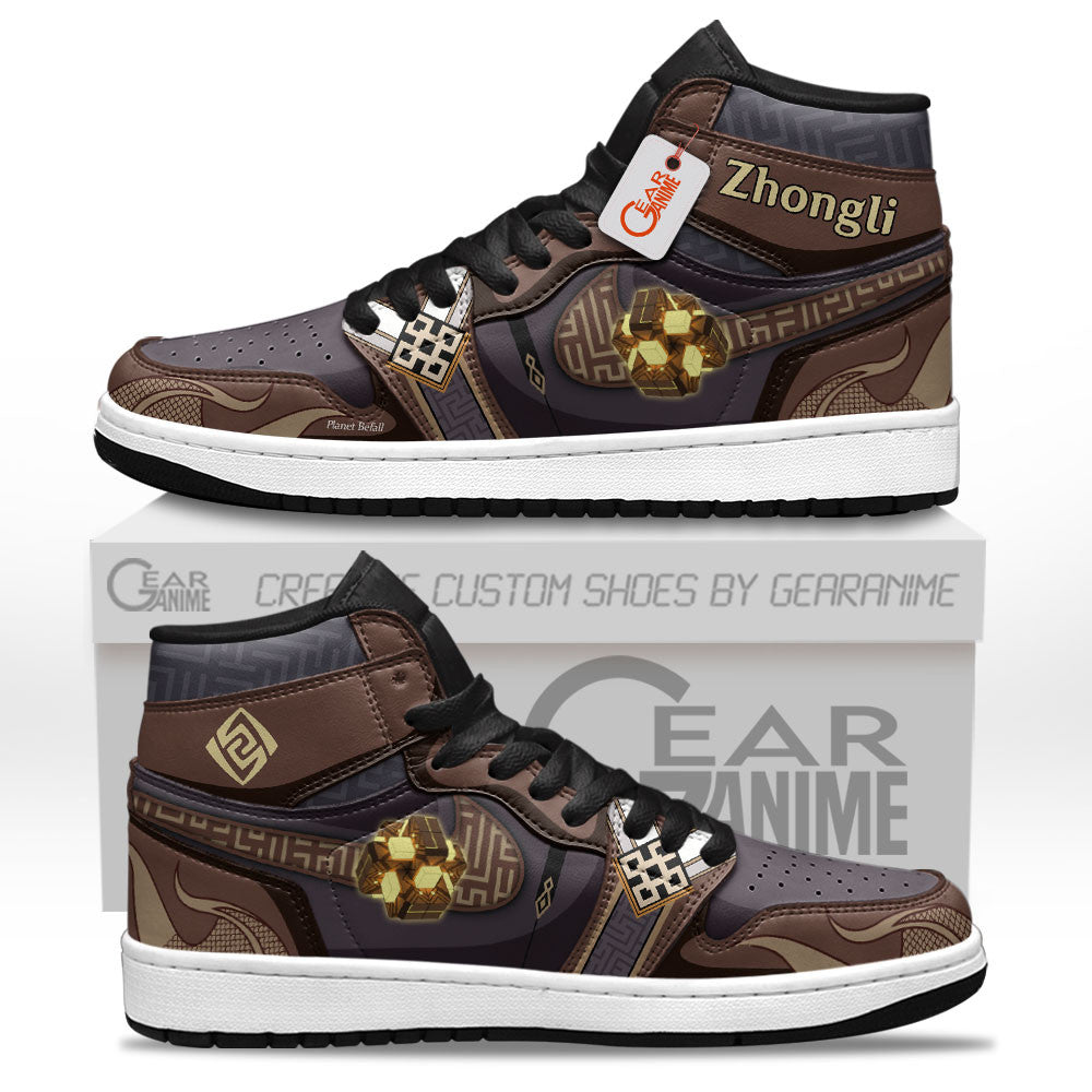 Zhongli High-Top Sneakers Custom Genshin Impact Shoes