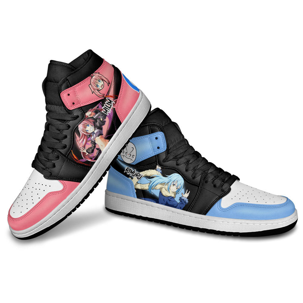 Rimuru Tempest and Milim Nava Custom High-Top Sneakers That Time I Got Reincarnated As A Slime