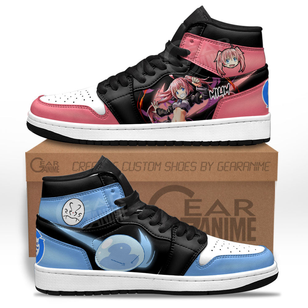 Rimuru Tempest and Milim Nava Custom High-Top Sneakers That Time I Got Reincarnated As A Slime