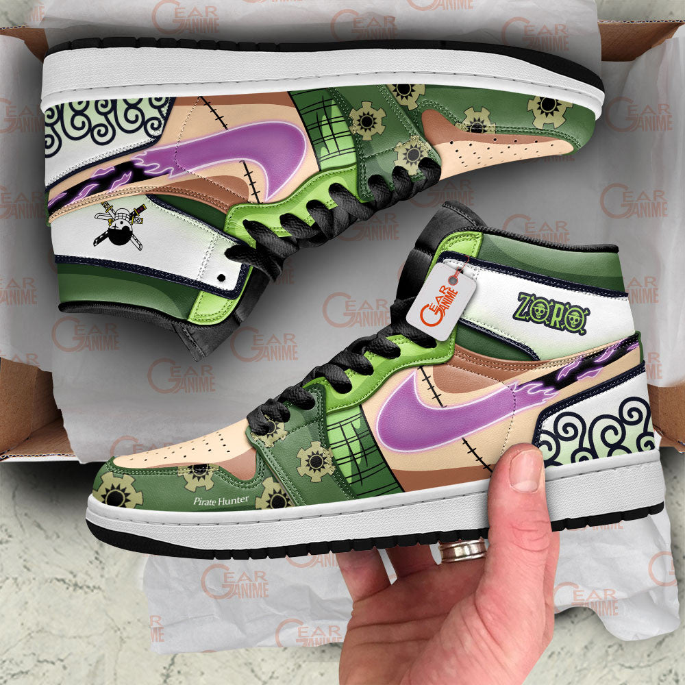 Roronoa Zoro Wano Arc Custom High-Top Sneakers - Personalized Name