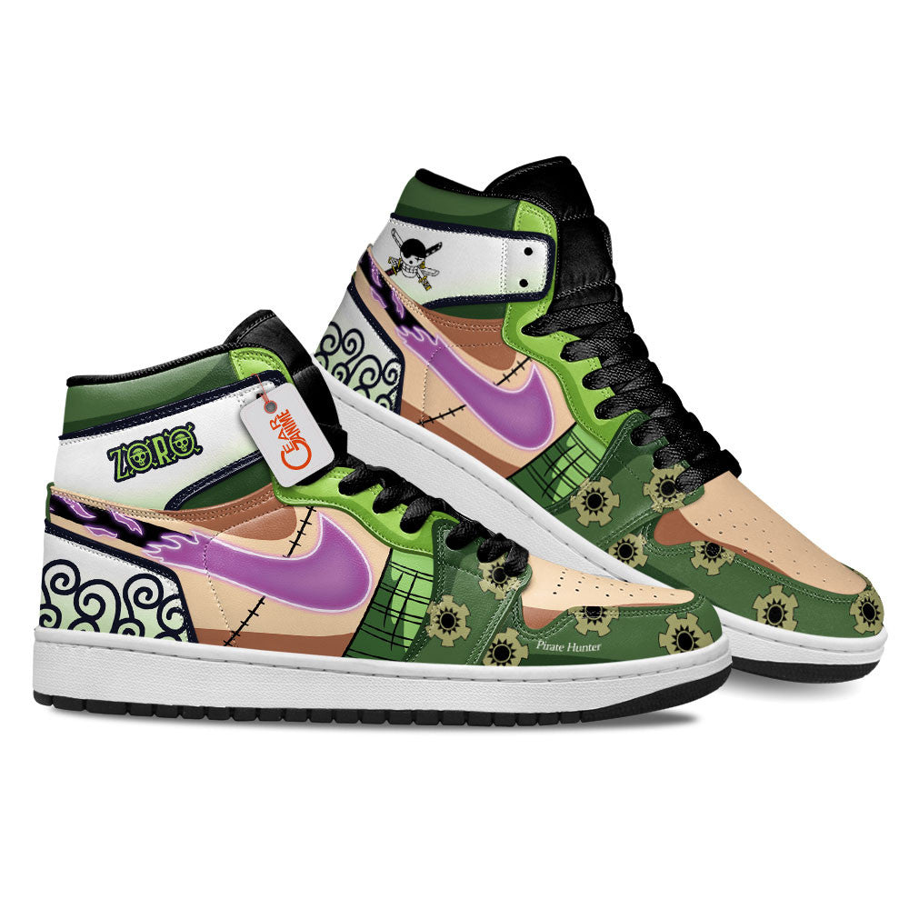Roronoa Zoro Wano Arc Custom High-Top Sneakers - Personalized Name