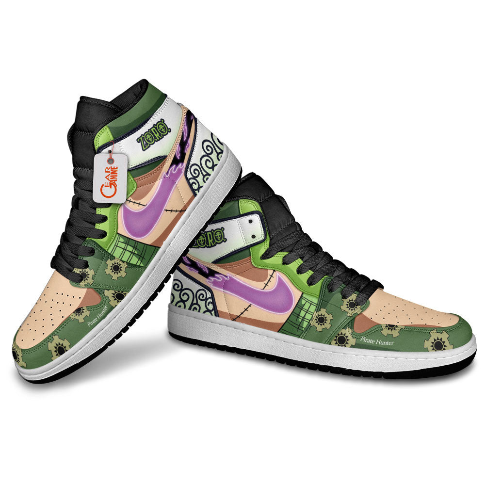 Roronoa Zoro Wano Arc Custom High-Top Sneakers - Personalized Name