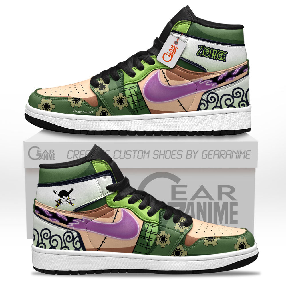 Roronoa Zoro Wano Arc Custom High-Top Sneakers - Personalized Name