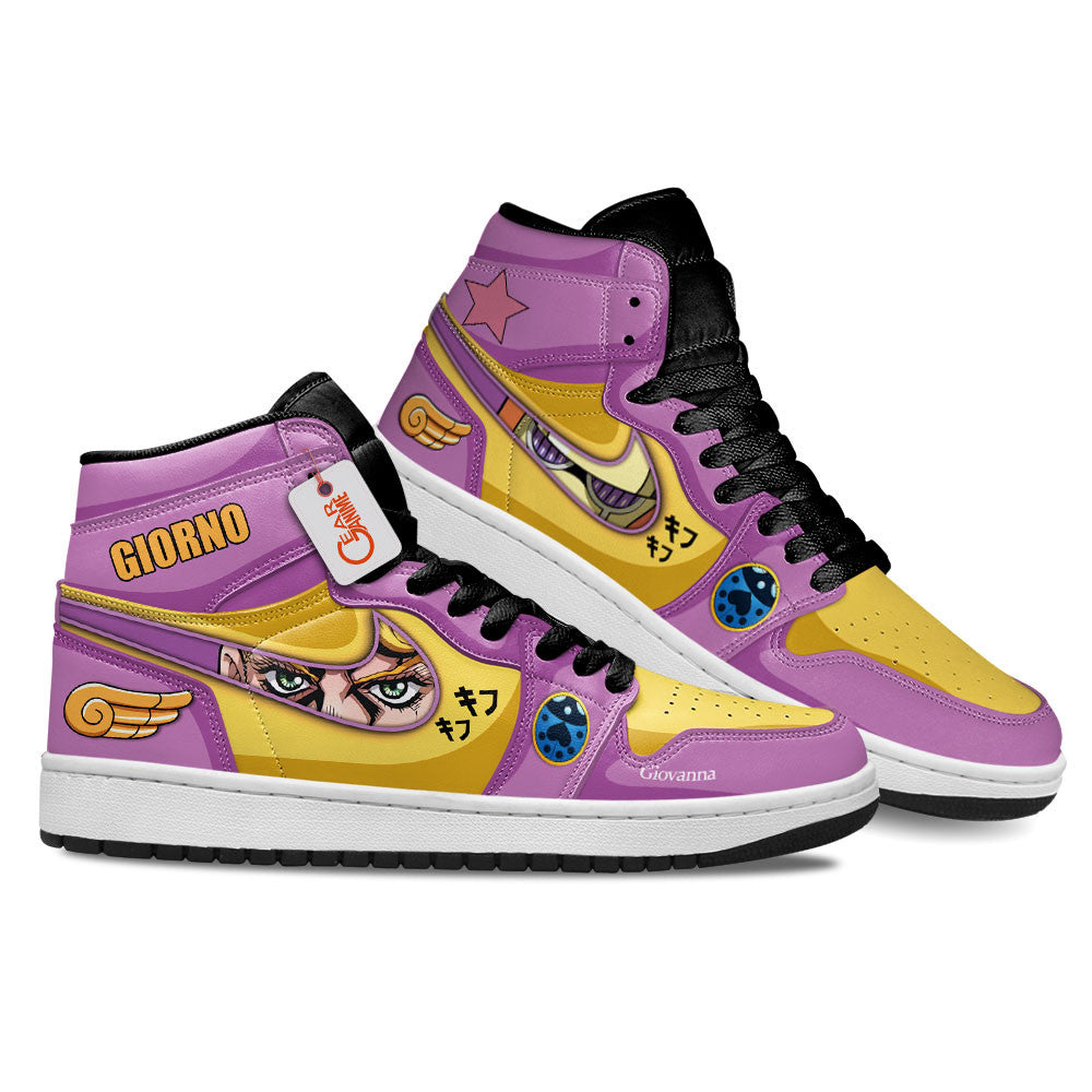 Giorno Giovanna Custom High-Top Sneakers - Personalized Name