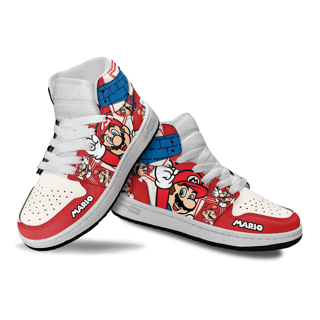 Mario Kids High-Top Sneakers Custom Custom