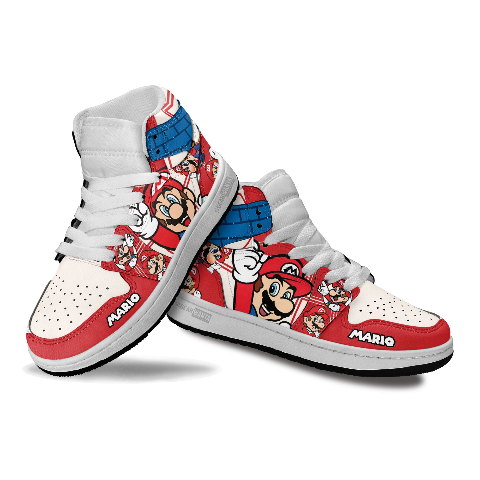 Mario Kids High-Top Sneakers Custom Custom