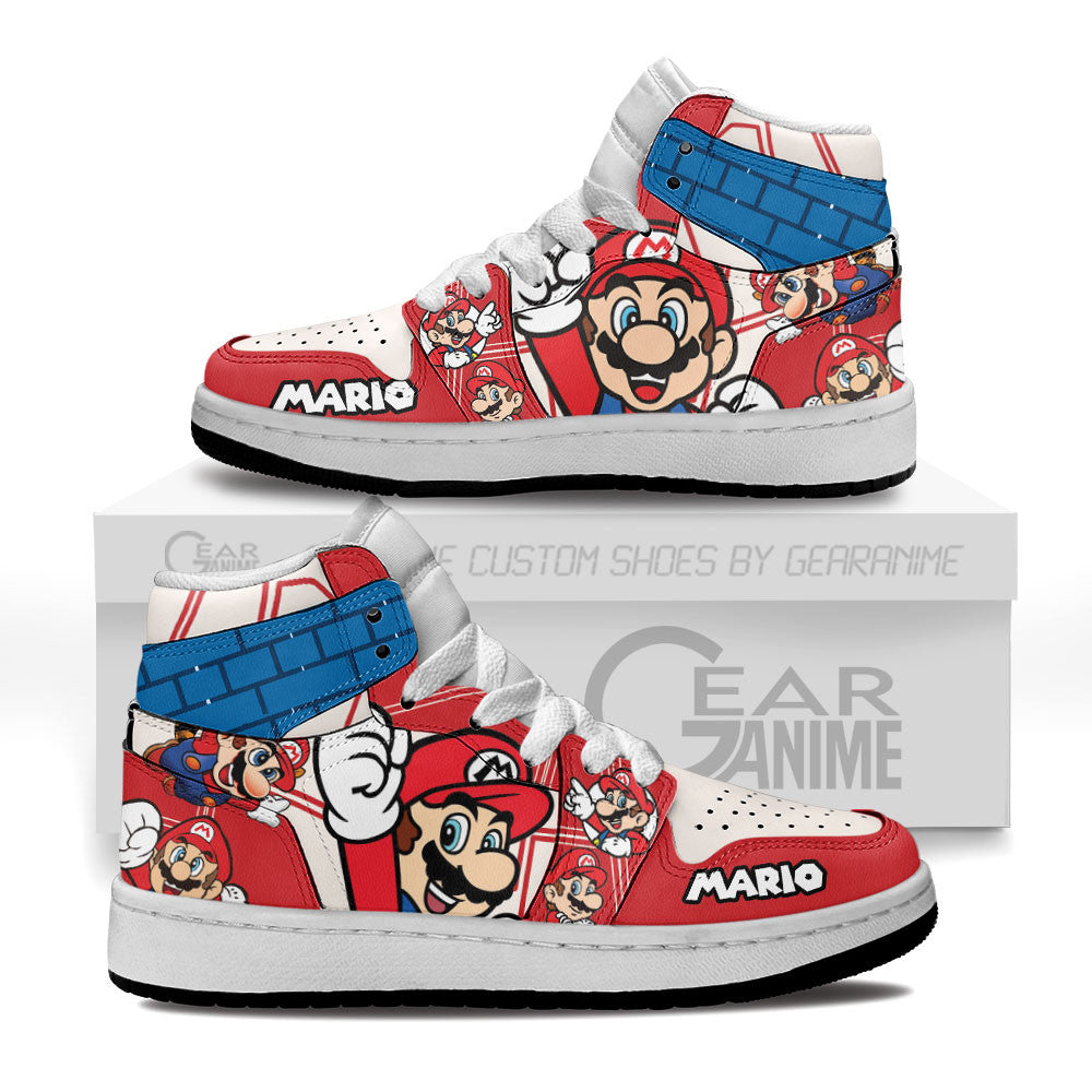 Mario Kids High-Top Sneakers Custom Custom