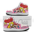 Mario and Princess Peach Kids High-Top Sneakers Custom Custom