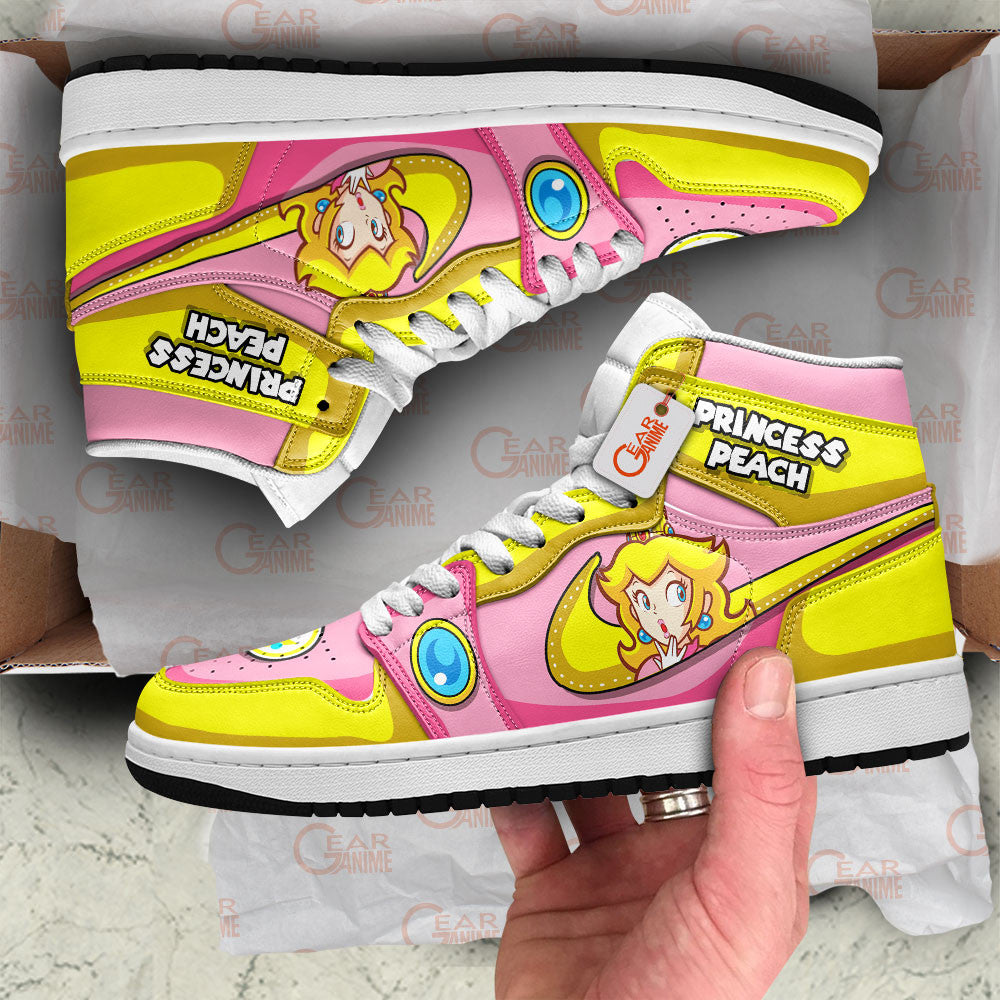 Princess Peach High-Top Sneakers Custom
