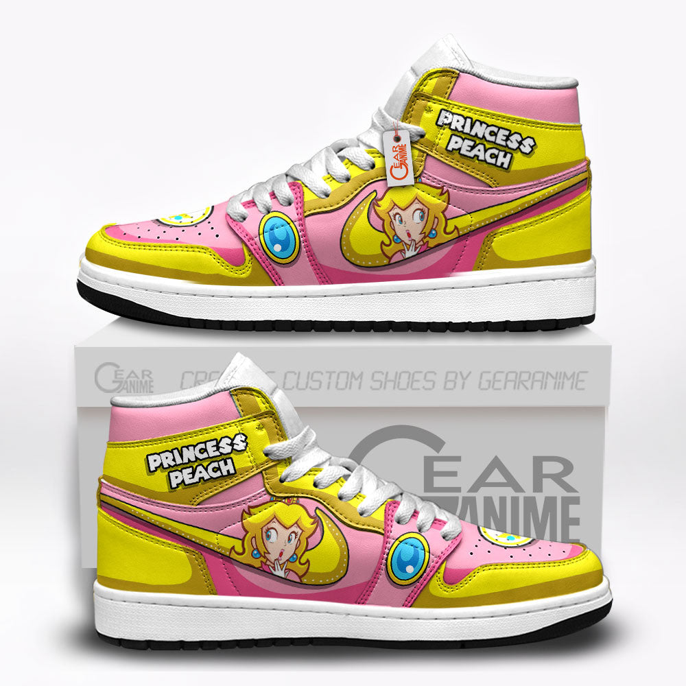 Princess Peach High-Top Sneakers Custom