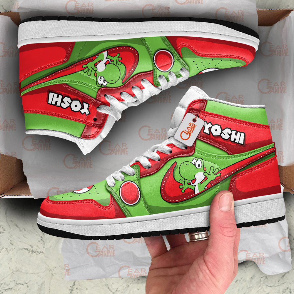 Yoshi High-Top Sneakers Custom Super Mario