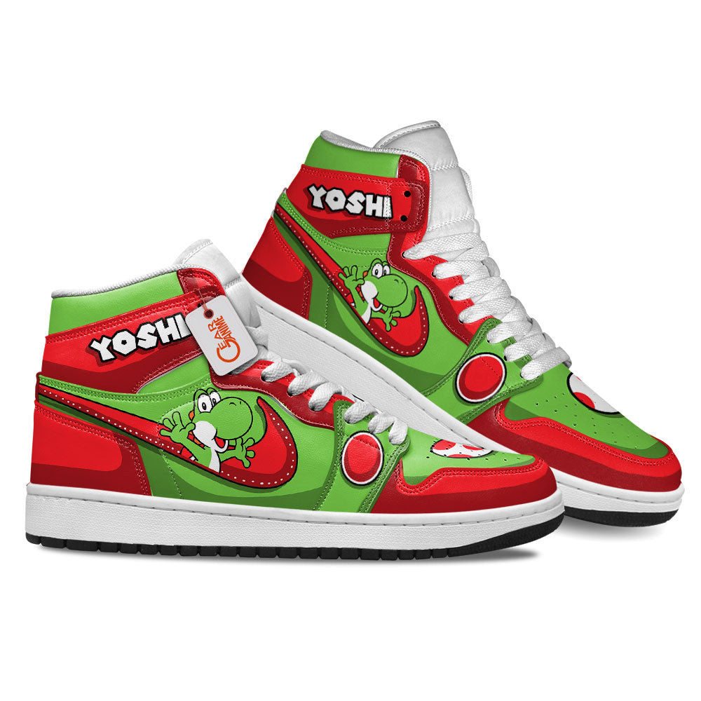 Yoshi High-Top Sneakers Custom Super Mario