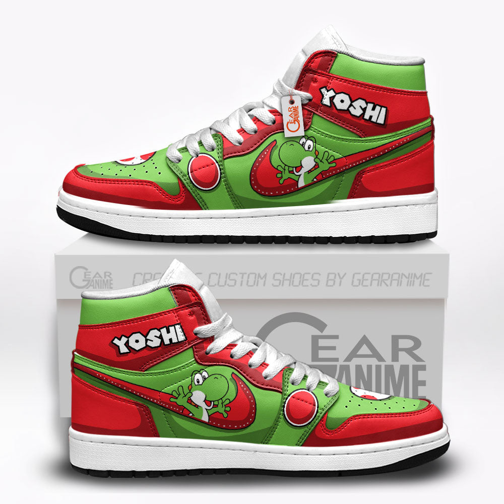 Yoshi High-Top Sneakers Custom Super Mario