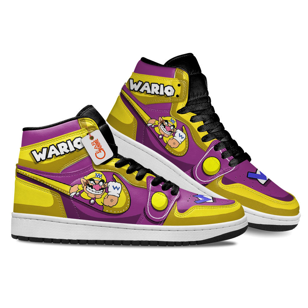 Wario High-Top Sneakers Custom Super Mario
