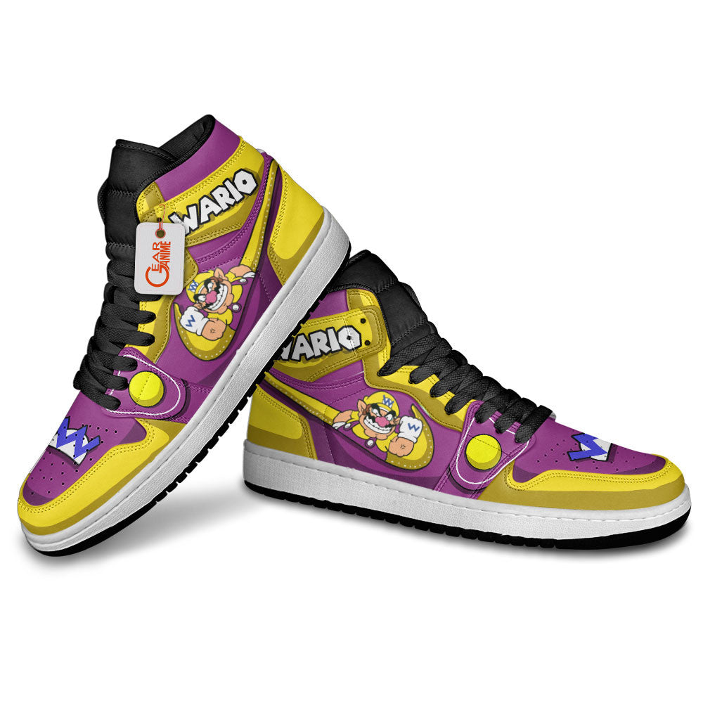 Wario High-Top Sneakers Custom Super Mario