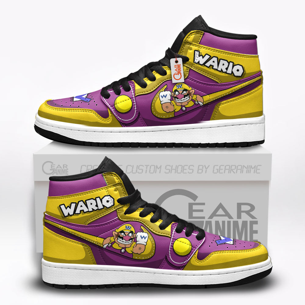 Wario High-Top Sneakers Custom Super Mario