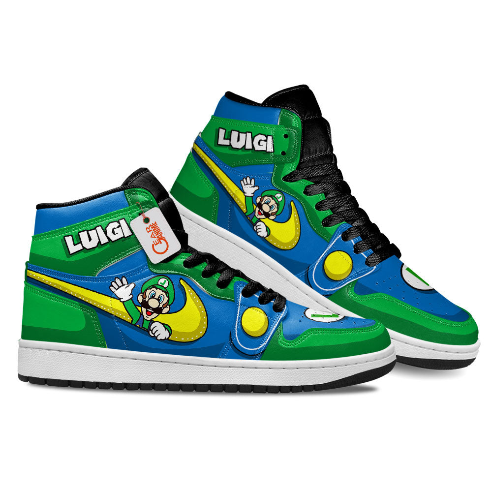 Luigi High-Top Sneakers Custom Super Mario