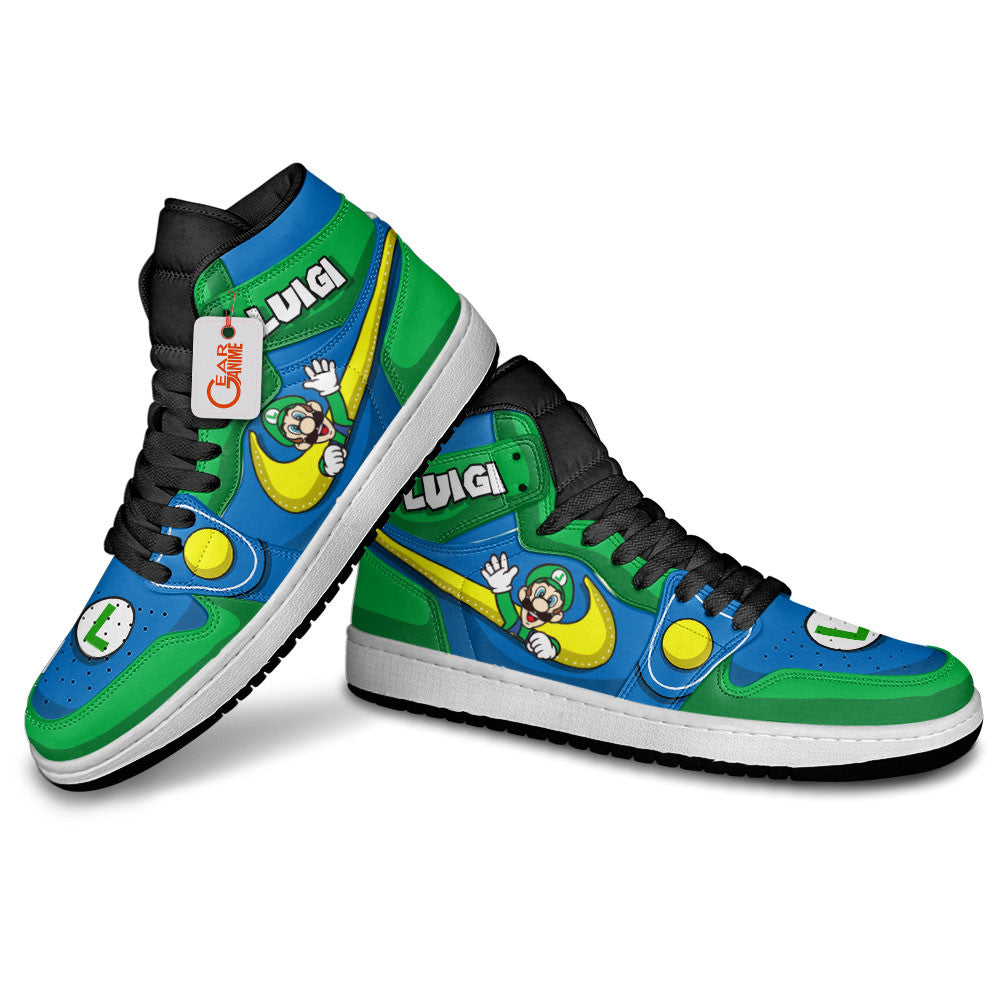 Luigi High-Top Sneakers Custom Super Mario