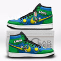 Luigi High-Top Sneakers Custom Super Mario