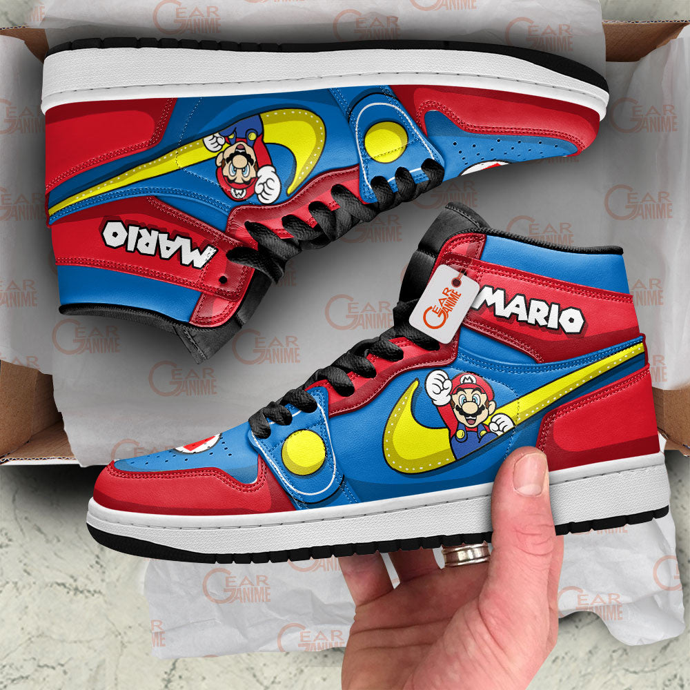 Super Mario Power-Ups High-Top Sneakers Custom Custom Name