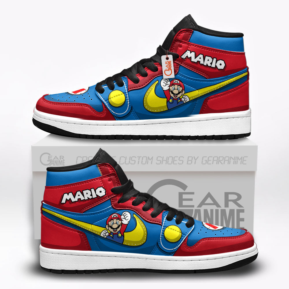 Super Mario Power-Ups High-Top Sneakers Custom Custom Name