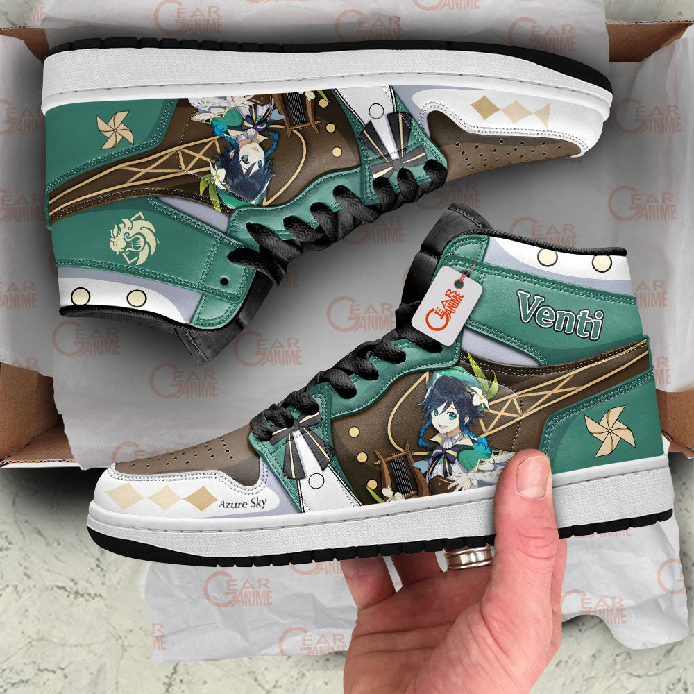 Venti Genshin Impact Custom Gaming Custom High-Top Sneakers - Personalized Name