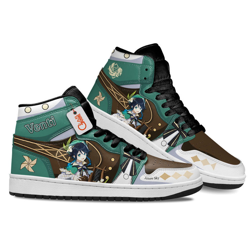 Venti Genshin Impact Custom Gaming Custom High-Top Sneakers - Personalized Name