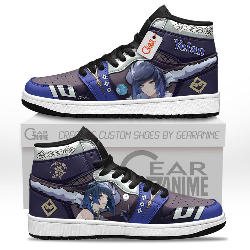 Yelan Custom Genshin Impact High-Top Sneakers Custom