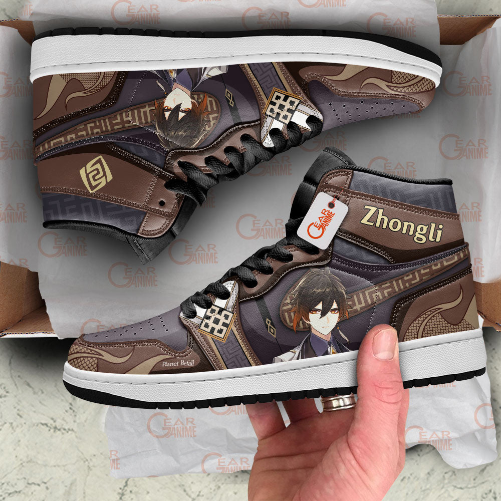 Zhongli Custom Genshin Impact High-Top Sneakers Custom