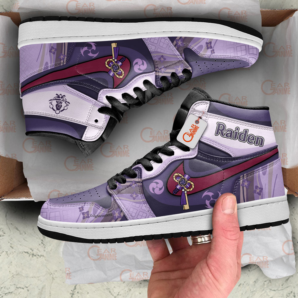 Raiden Shogun High-Top Sneakers Custom Genshin Impact