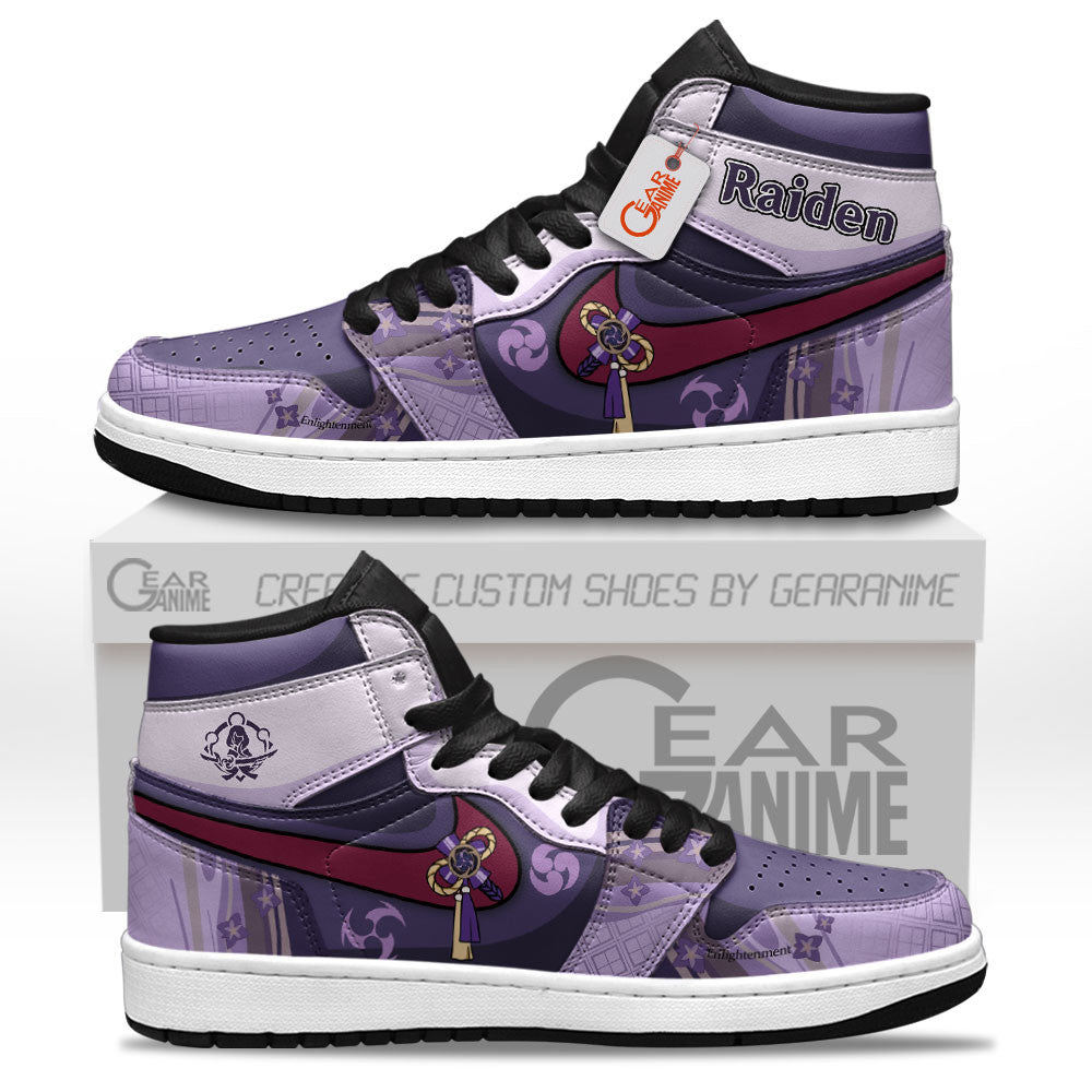 Raiden Shogun High-Top Sneakers Custom Genshin Impact