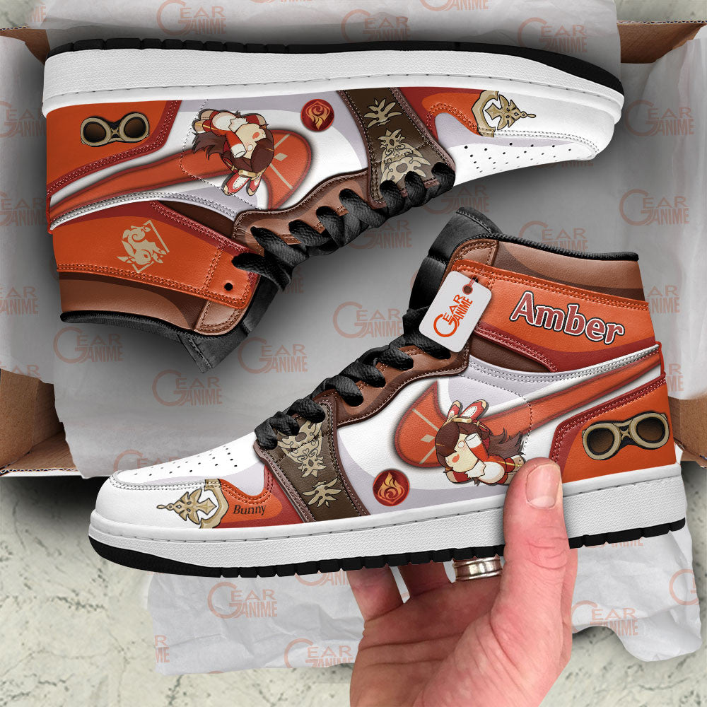 Amber Custom Genshin Impact High-Top Sneakers Custom