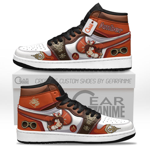 Amber Custom Genshin Impact High-Top Sneakers Custom