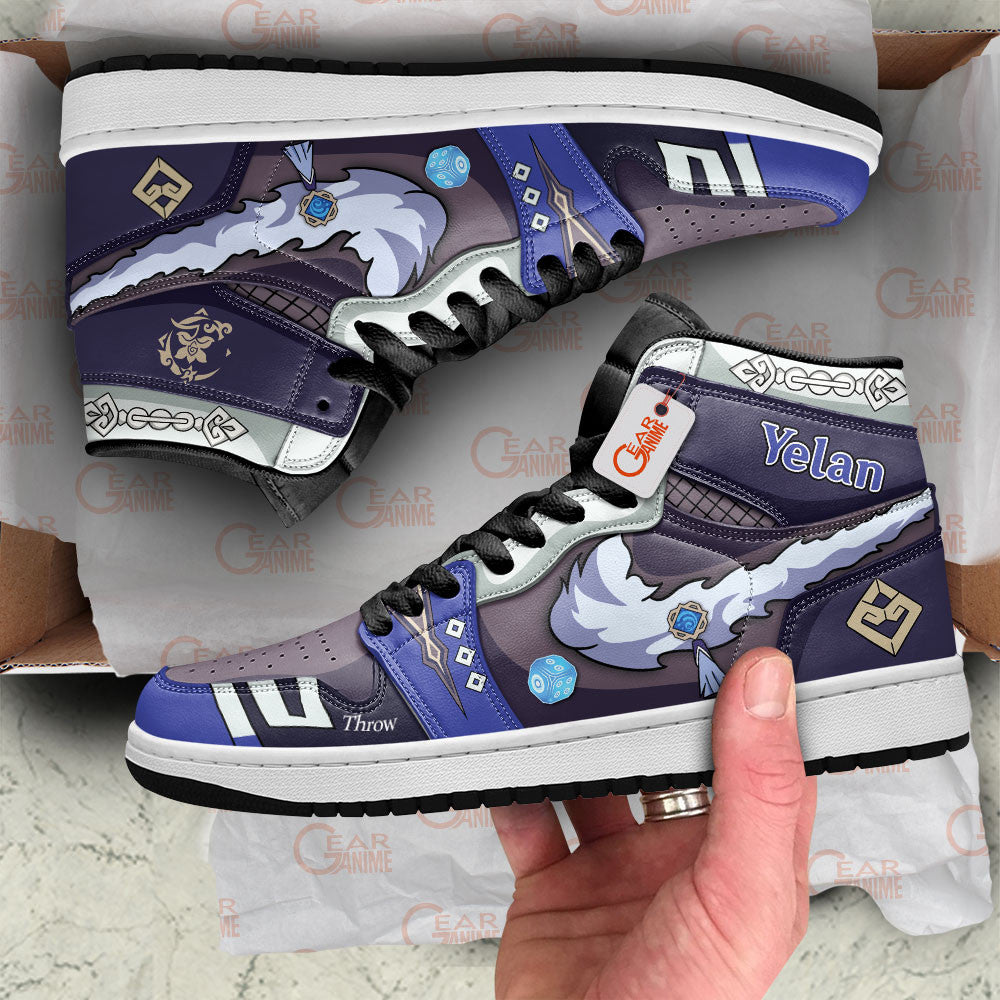 Yelan High-Top Sneakers Custom Genshin Impact