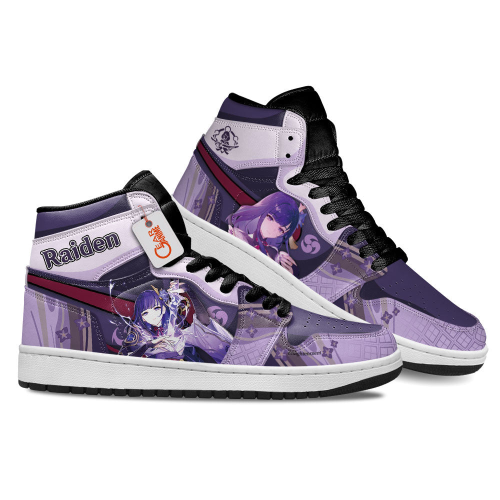 Raiden Shogun Custom Genshin Impact High-Top Sneakers Custom