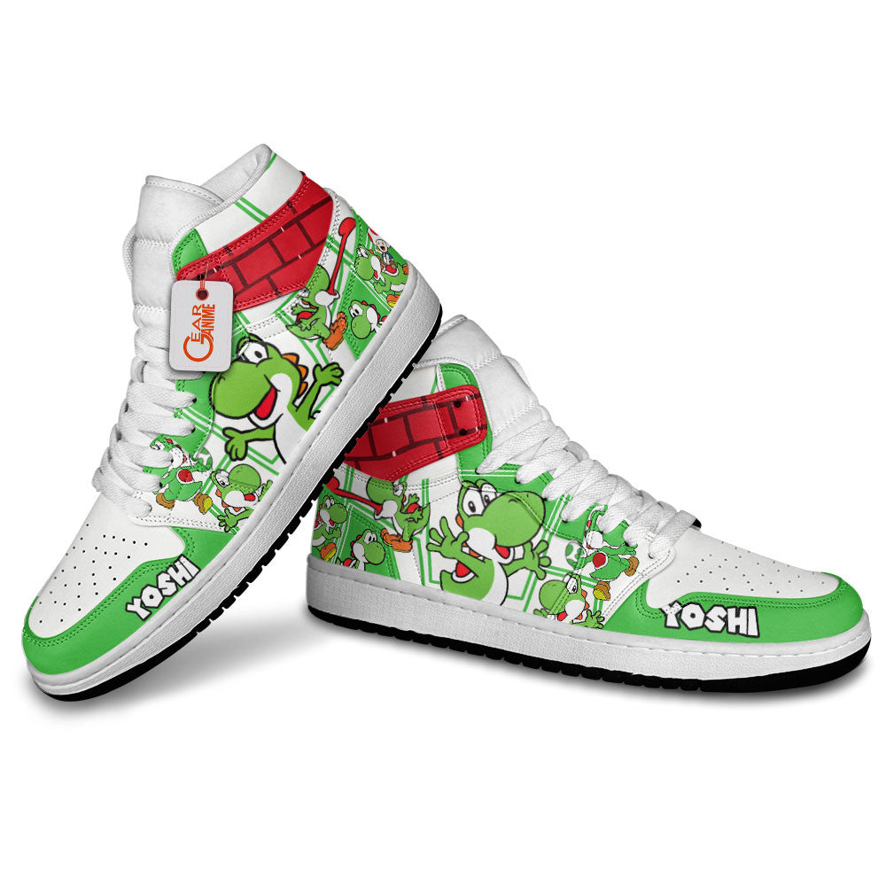 Yoshi High-Top Sneakers Custom Super Mario Custom Shoes