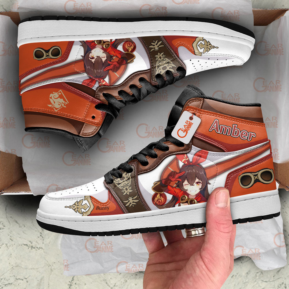 Amber High-Top Sneakers Custom Genshin Impact Custom Shoes