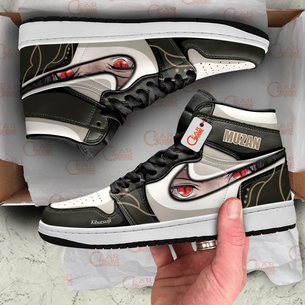 Muzan Kibutsuji Custom High-Top Sneakers - Personalized Name