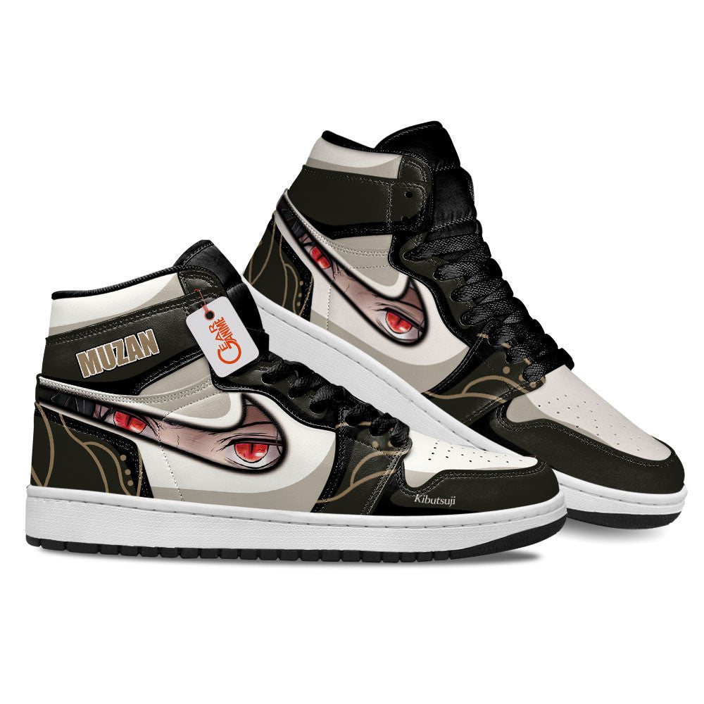 Muzan Kibutsuji Custom High-Top Sneakers - Personalized Name