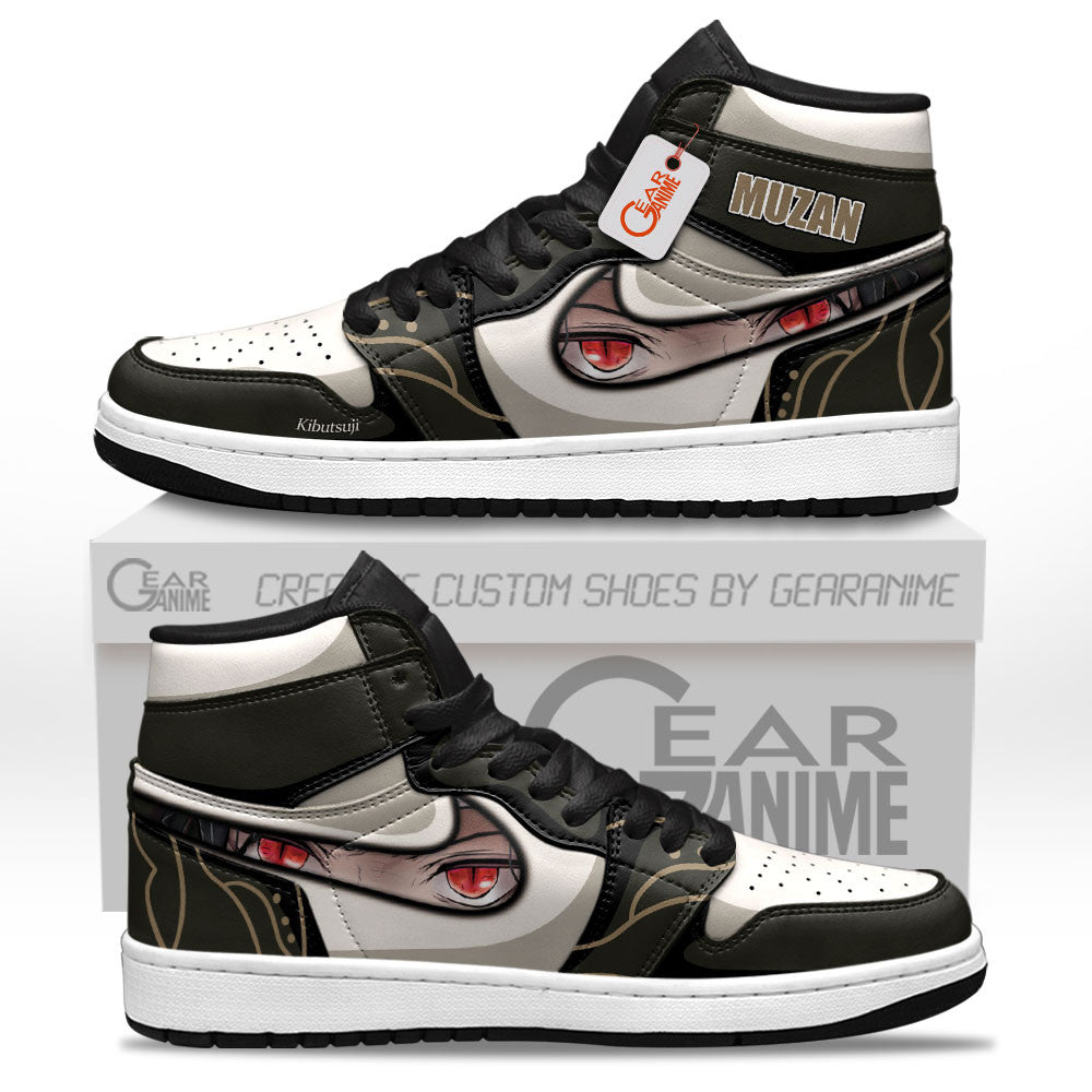 Muzan Kibutsuji Custom High-Top Sneakers - Personalized Name