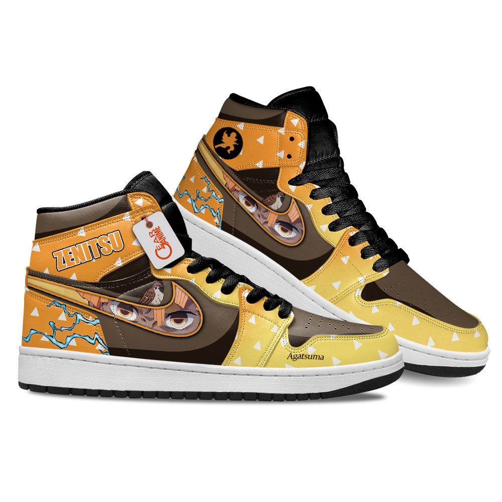 Zenitsu High-Top Sneakers Thunder Breathing Custom Name