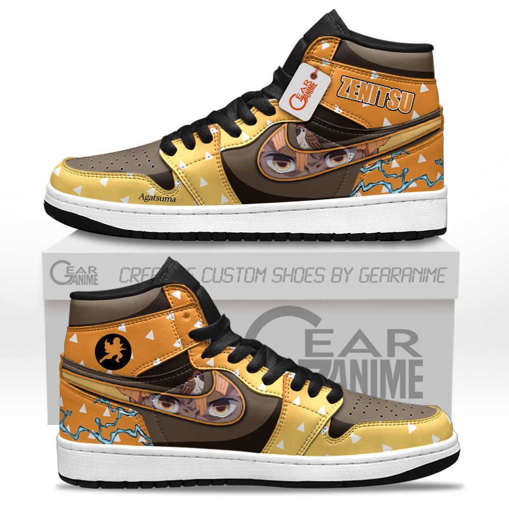 Zenitsu High-Top Sneakers Thunder Breathing Custom Name