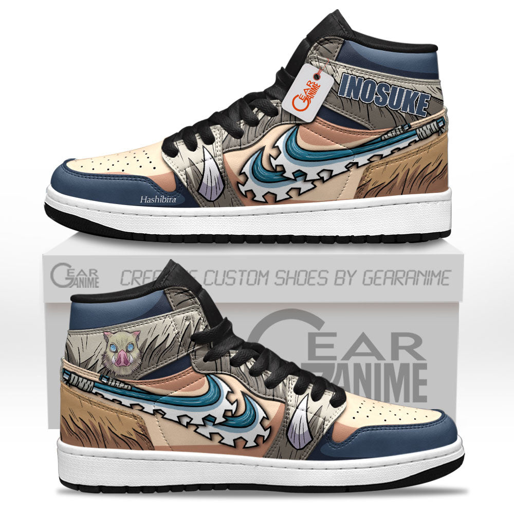 Inosuke Hashibira Custom High-Top Sneakers - Personalized Name