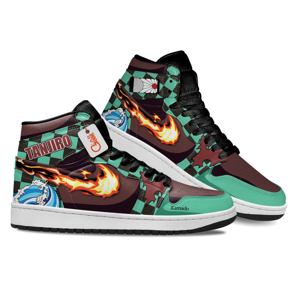 Tanjiro High-Top Sneakers Hinokami Breathing Custom Name